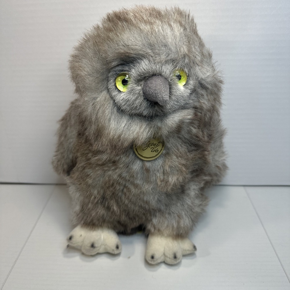 9 Inch Miyoni Baby Great Horned Owl Plush Stuffed Animal by Aurora